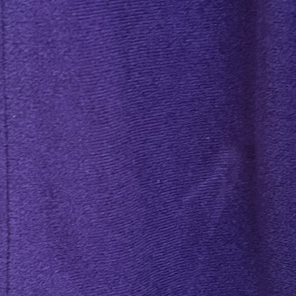 Vtg Vanity Fair Long Robe M Purple Floral Velour Quilted Housecoat Grannycore - Picture 7 of 12